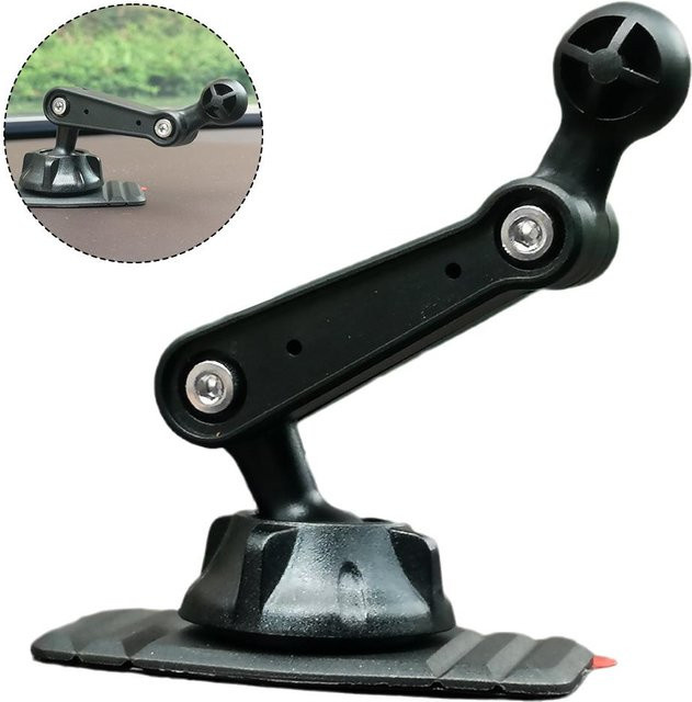 Universelle Handyhalterung für das Armaturenbrett mit 17mm Kugelkopf und Klebebasis in Schwarz - Bild 1