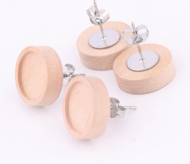 onwear Ohrstecker-Basisrohlinge, 12 mm, DIY-Ohrstecker mit Rückseite - Bild 1