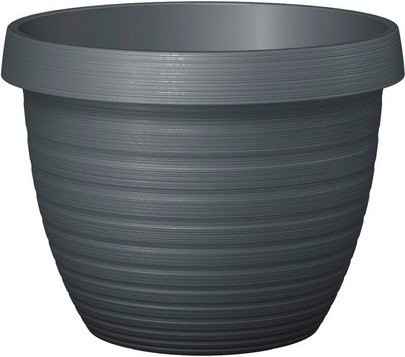 Scheurich Pflanzgefäß Catania in Metallgrau aus Kunststoff, Durchmesser: 39 cm, Höhe: 30 cm - Bild 1