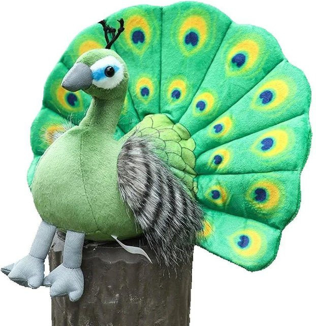 Buntes Pfauen-Stofftier, Plüsch / Textil, grün, bunt / mehrfarbig, ab 3 Jahre - Bild 1