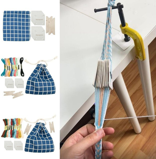 homyl Webkarten aus Papier für Webstuhl oder Inkle Loom DIY Bastelset für Anfänger - Bild 1