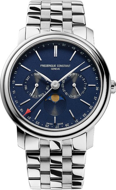 Frederique Constant Armbanduhr Moonphase, Quarz, Edelstahl, 40 mm, Herren - Bild 1