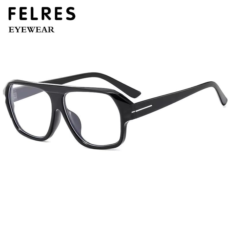 FELRES Lesebrille, Unisex, Vollrand, Square, Kunststoff, Schwarz - Bild 2