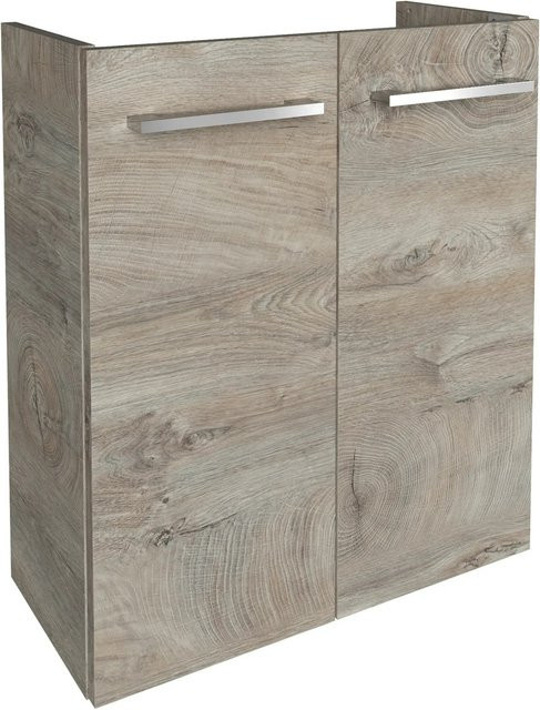 Fackelmann Waschbeckenunterschrank SBC Gäste Bad, Eiche Natur, braun, B/H/T: 52 x 60 x 24,3 cm - Bild 1