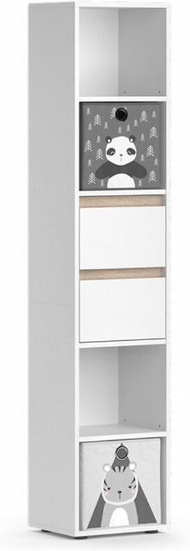 Vicco Kinderregal Robert Weiß mit Faltboxen, modernes Standregal für Kinderzimmer, B: 36 cm, H: 171 cm - Bild 2