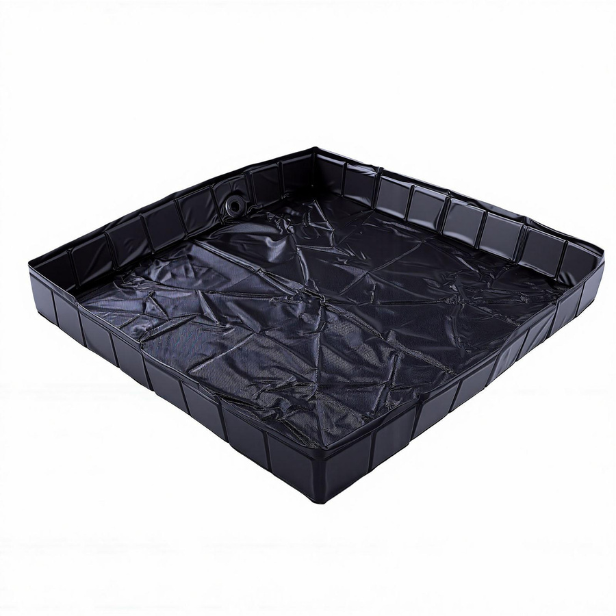 Tragbare Outdoor-Duschwanne aus PVC mit Ablassventil für Haustiere, Kinder und Reisen, B/T/H: 41 x 41 x 12,7 cm - Bild 2