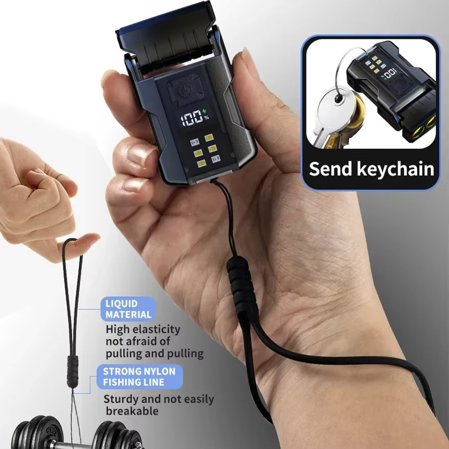 Heinast Mini-LED-Taschenlampe in Schwarz, wiederaufladbare EDC-Taschenlampe mit magnetischem Kappenclip und Schlüsselanhänger-Funktion für Outdoor und Camping - Bild 5
