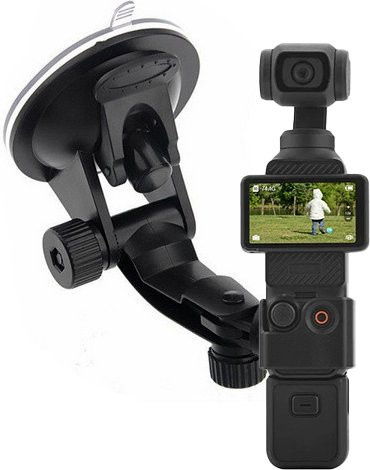 DJI Gimbal Autohalterung mit Saugnapf und Adapterclip für Osmo Pocket 1, 2 und Pocket 3 in Schwarz - Bild 1