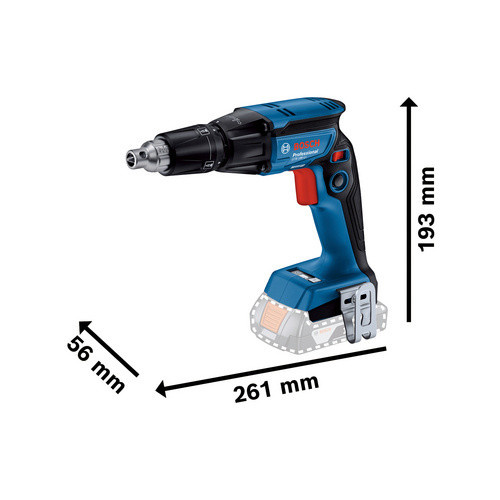 Bosch Professional GTB 18V-45 Akku-Trockenbauschrauber 18V bürstenlos blau/schwarz/rot ohne Akku - Bild 4