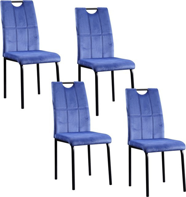 HTI-Living Stuhl Denton Velvet Blau mit Metallgestell für dein Esszimmer - Bild 1