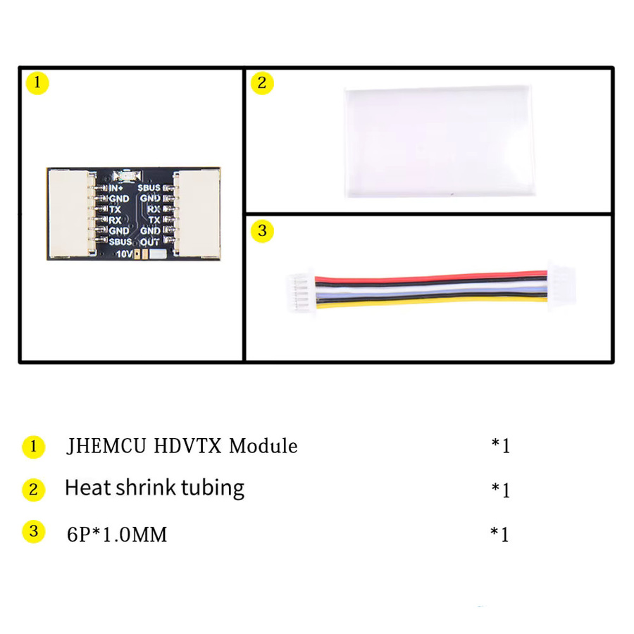 JHEMCU HDVTX Step-down Modul für O3/O4 FPV DIY, 2er-Set, Schwarz, 5V/10V - Bild 2