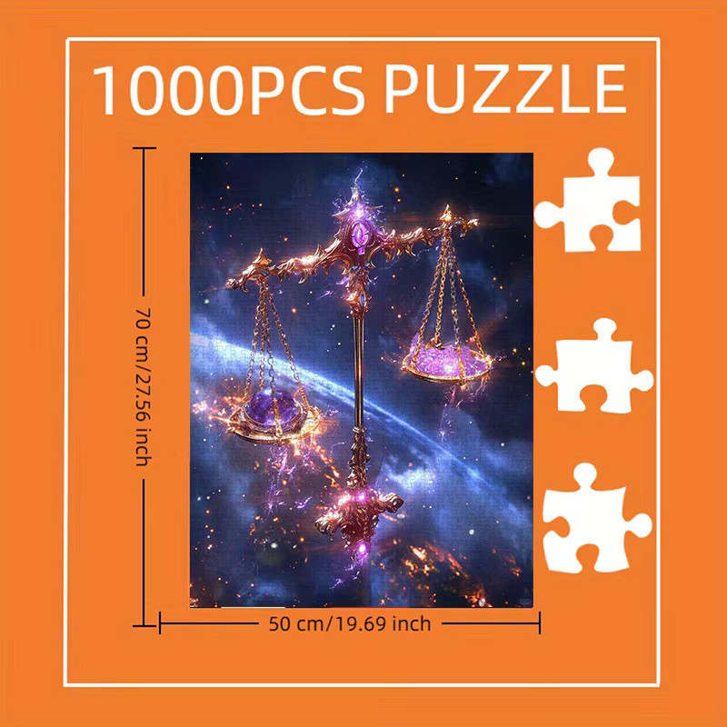 AZNM Waage-Sternzeichen Puzzle, 1.000 Teile, Weltraum - Bild 2