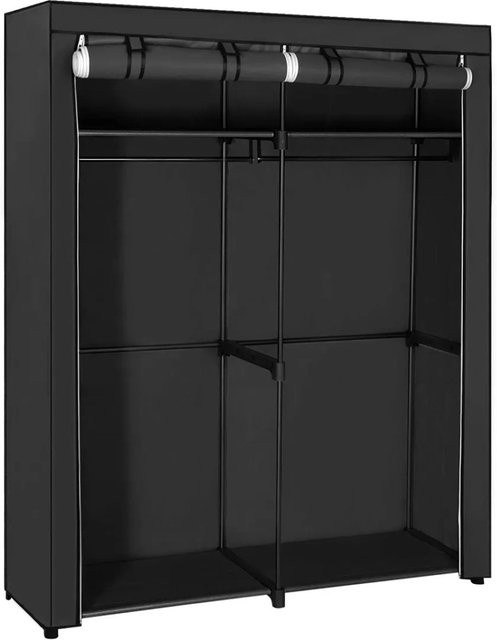 Songmics Stoffschrank mit Kleiderstange und Regalfächern in Schwarz, B/T/H: 140 x 43 x 174 cm - Bild 1
