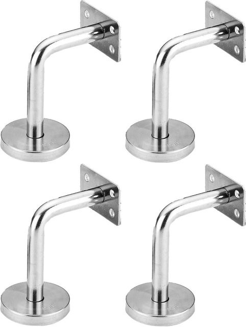 OutsideWorld 4er-Set Treppengeländerhalterung zur Wandmontage aus Edelstahl in Silber glänzend - Bild 1