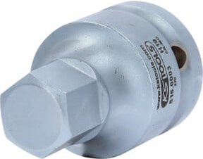 KS Tools Kraft-Bit-Stecknuss Innensechskant kurz 3/4 Zoll 19mm Silber - Bild 1