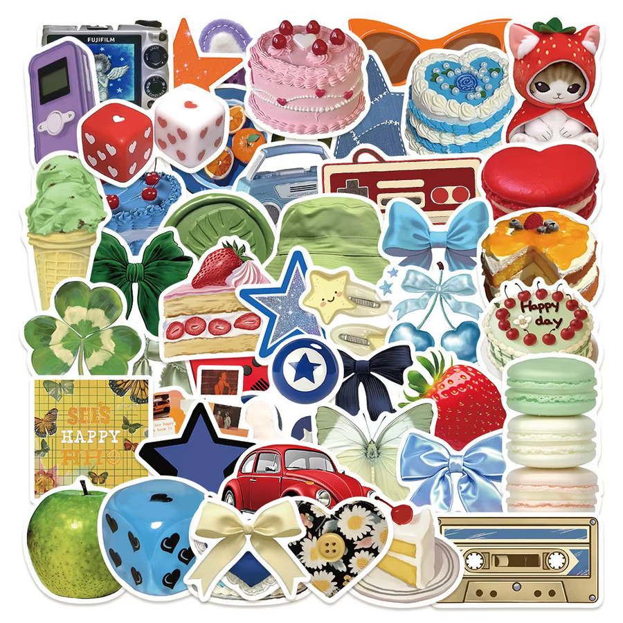 50-teiliges Set niedliche Graffiti- und Tieraufkleber für Kinder in Multicolor von BulingBulingStickers Store - Bild 1