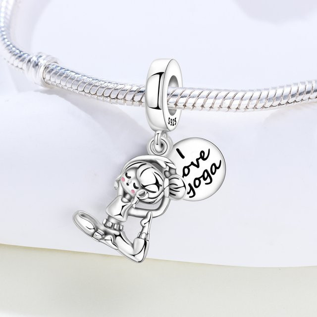 PANPOKI Anhänger Armband Charms, 925 Silber, Perle - Bild 1