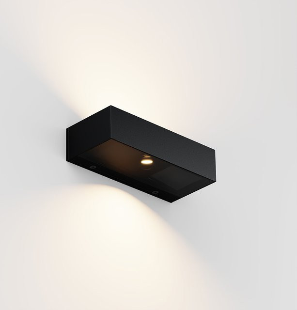 IP44 iem.2 LED-Wandleuchte in Schwarz, dimmbar, Up-Down-Beleuchtung für Garten und Terrasse - Bild 1
