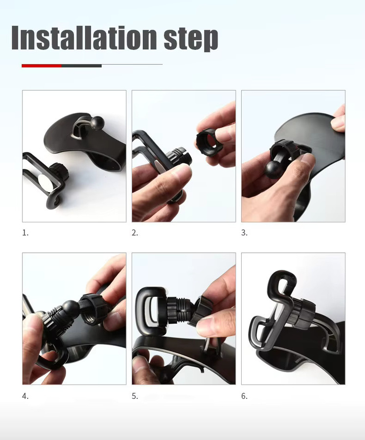 EOENKK Multifunktionaler universeller Auto-Handyhalter für das Armaturenbrett in Schwarz mit GPS-Navigationshalterung - Bild 2