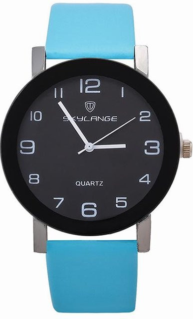 Your Fashion Armbanduhr, Quarz, Leder, Blau, 38 mm, Damen - Bild 1