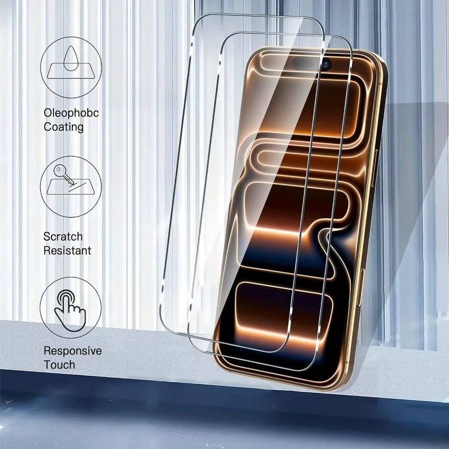 ZMZE 3er-Pack Ultra-Klares Panzerglas Displayschutzfolie für iPhone 17, 16, 15, 14, 13, 12, 11 und weitere Modelle, Transparent - Bild 4