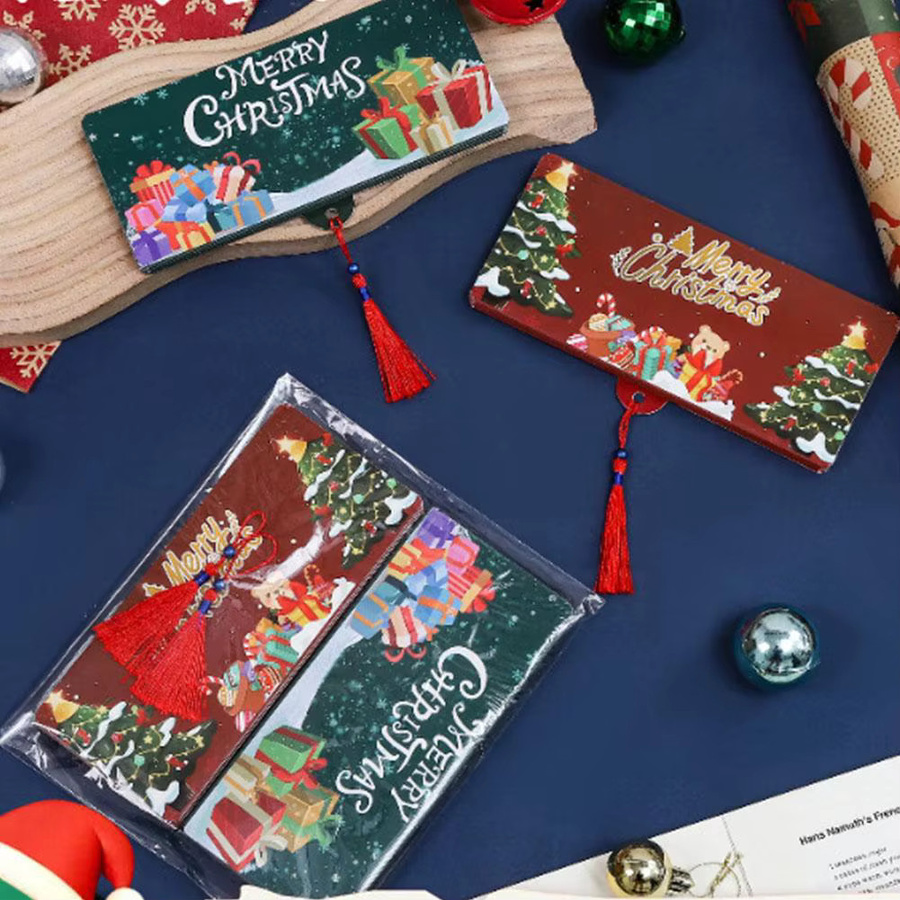 Weihnachtliche Geldkarten und Umschläge für Bargeldgeschenke in Grün und Mehrfarbig aus Papier - Bild 2