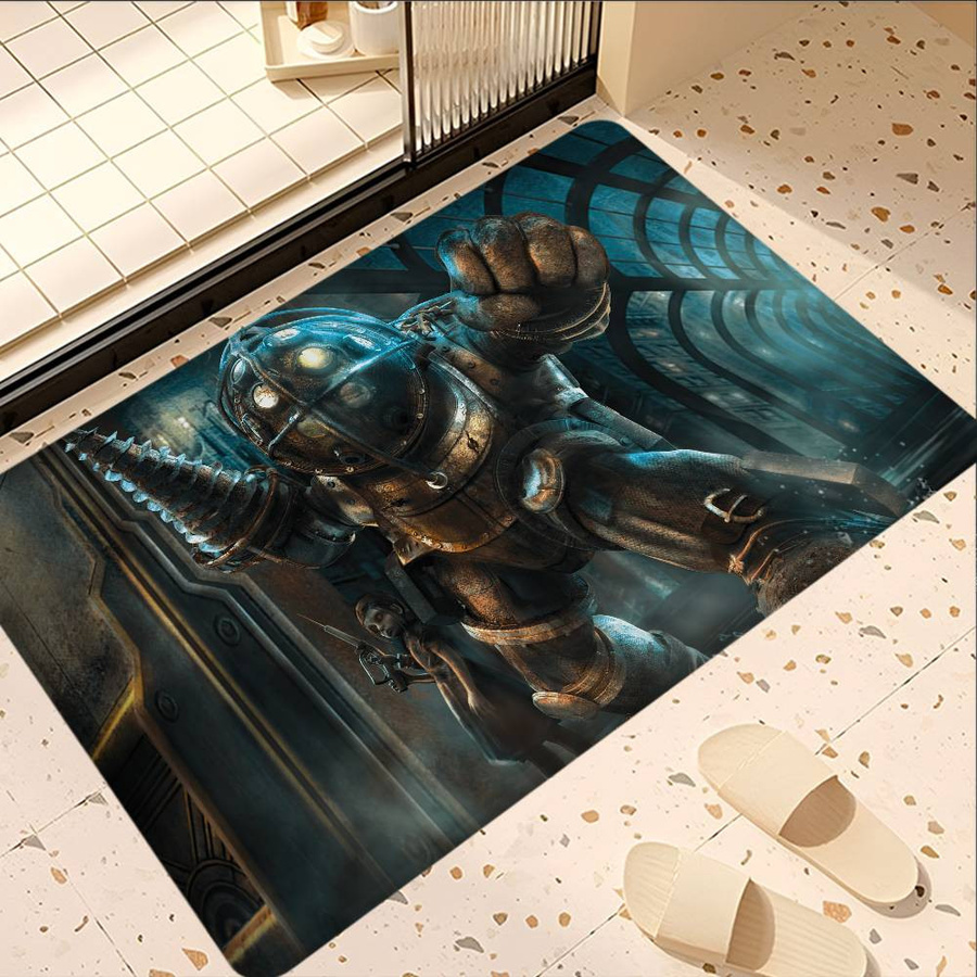 Miniso BioShock Videospiel Fußmatte im nordischen Stil für Badezimmer, Schlafzimmer oder Hotel, B/B: 40 x 60 cm - Bild 3