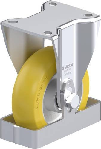 Blickle Stahlblech-Bockrolle BH-ALTH 125K-1-CO-FS in Silber, Rad-Durchmesser: 125 mm, Tragfähigkeit: 550 kg - Bild 1