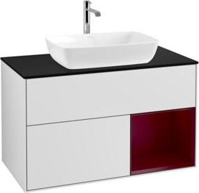 V&B Waschtischunterschrank Finion 100 in Weiß lackiert, B/T/H: 100 x 50,1 x 50,1 cm - Bild 1