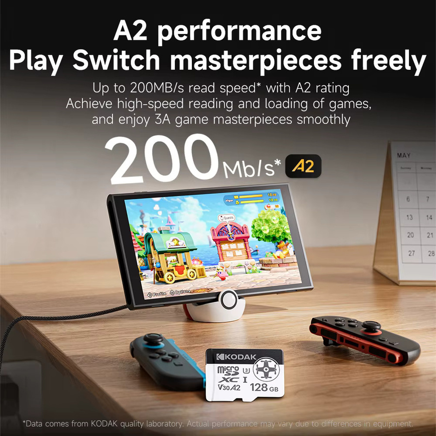 Kodak A2 Micro SD-Karte, 512 GB, Schwarz, bis zu 200 MB/s, TF-Speicherkarte für Drohnen und Nintendo Switch - Bild 2