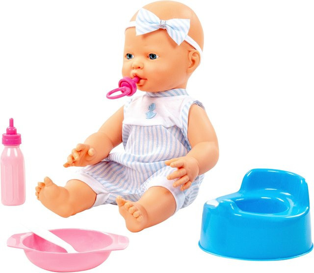 Polesie Fröhliches Baby Puppe mit Schnuller & Zubehör ab 3 Jahren - Bild 1