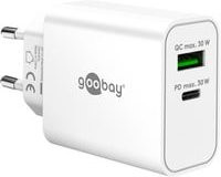 Goobay USB-C PD GaN Dual-Schnelladegerät 30 W, Weiß - Bild 1