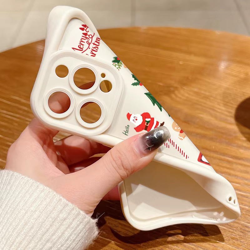 MOESOE Silikon Handyhülle mit Schneemann und Elch Design für iPhone 17 16 15 14 13 12 Pro Max in Blau, stoßfeste TPU Schutzhülle - Bild 2