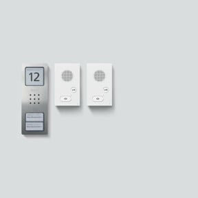 Siedle Basic Audio-Intercom Set CAB 850-2 E/W in Weiß und Silber aus Edelstahl - Bild 1