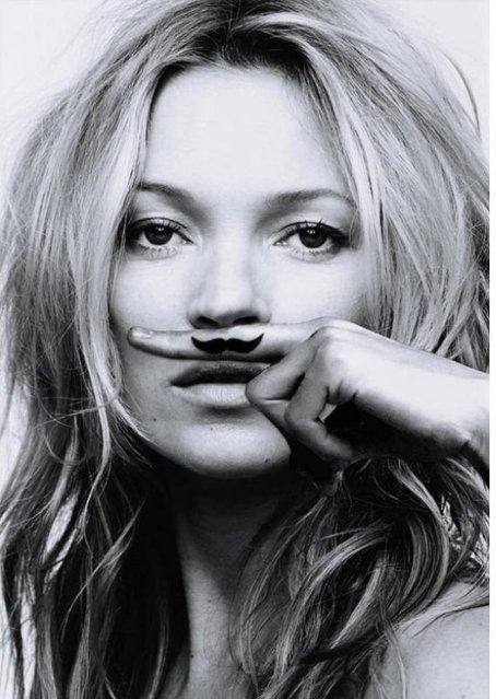 Ästhetisches Mode Poster Kate Moss Life Is Joke Leinwandmalerei Schwarz, Breite: 40 cm, Höhe: 60 cm - Bild 1