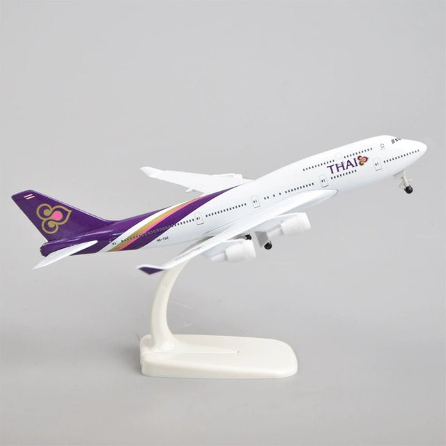 ZOCO 747 Flugzeugmodell Thai Airways, Metall, 20 cm - Bild 1