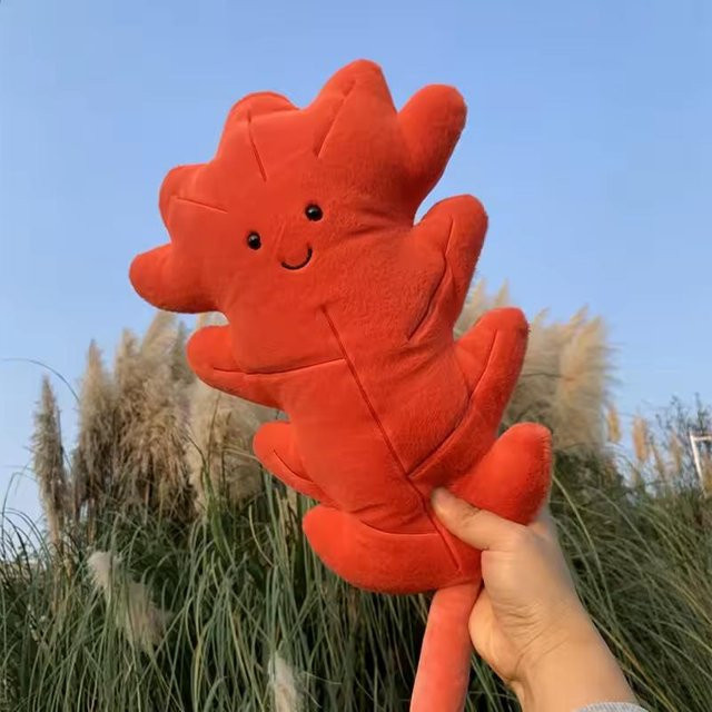 Yiran toy Herbst Baum Blatt Plüsch Kissen, Grün, Orange - Bild 1