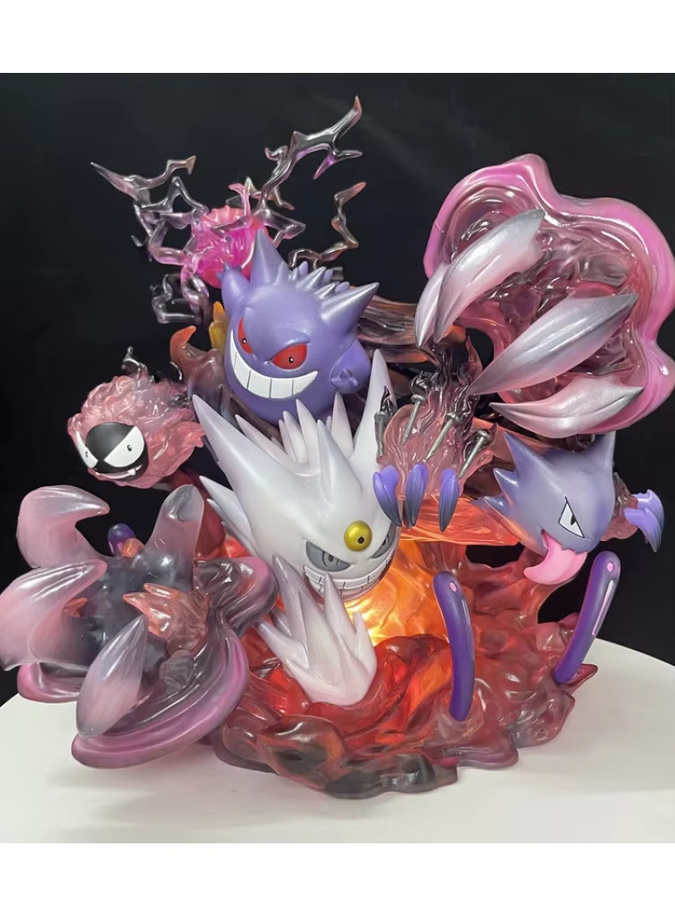 Bandai Gengar Familien-Evolution-Set GK-Figur mit Shadow Ball Design, Anime-Geisterstatue in Multicolor und Weiß - Bild 4