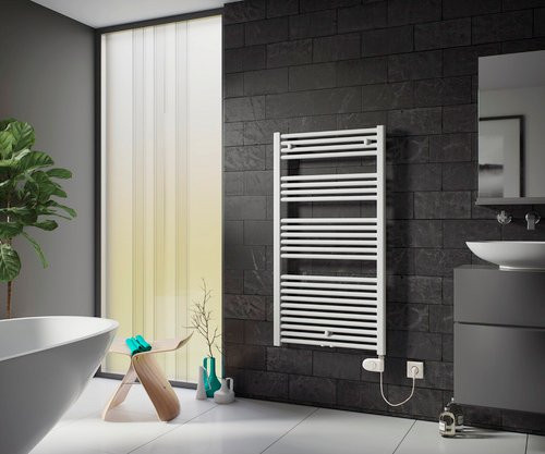 XIMAX Handtuchwärmer Alpha elektrisch Typ 3 in Weiss mit Thermostat zur Wandmontage - Bild 1