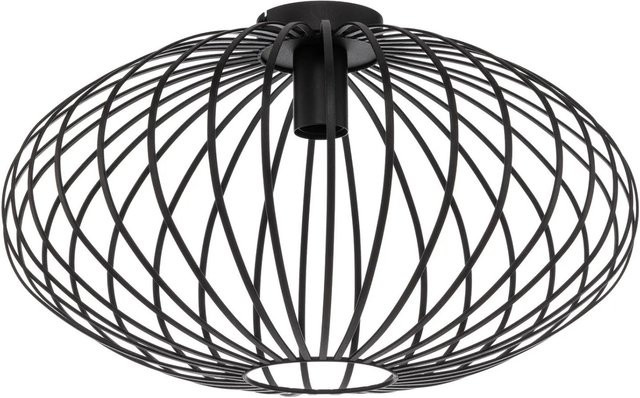 Lindby Deckenlampe Maivi Modern Schwarz aus Metall 1-flammig E27 mit Käfigschirm - Bild 1