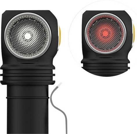ArmyTek Wizard C2 WR Magnet Stirnlampe mit Warmweiß und Rot LED, akkubetrieben, 1100lm, Schwarz - Bild 1