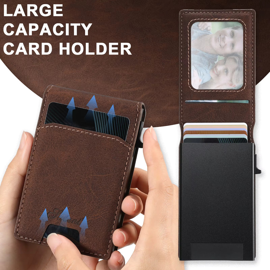 SUTENI Luxus PU Leder Brieftasche Handyhülle mit Magnetischem kabellosem Laden und Kartenfach für Samsung S26 Ultra und Samsung S25 Plus in Schwarz oder Braun - Bild 5