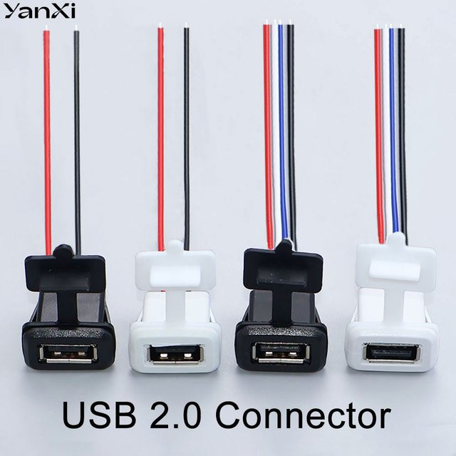 YanXi USB 2.0 Buchse mit PH2.0 Kabel und 2/4-Pin Ladeanschluss in Schwarz - Bild 1