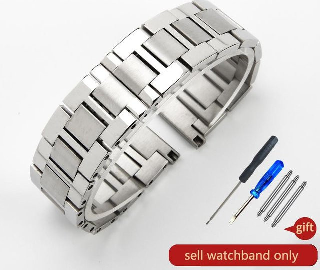 WristAura Uhrenarmband Edelstahl, grau, Unisex - Bild 1