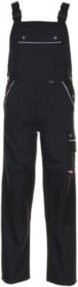 Planam Latzhose Canvas 320 aus Poly-Cotton in Schwarz mit Reflexstreifen und Kniepolstertaschen, Größe 52 - Bild 1