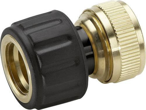Kärcher Messing Schlauchkupplung 3/4 Zoll mit Aqua Stop und Flow Control in Gold - Bild 1
