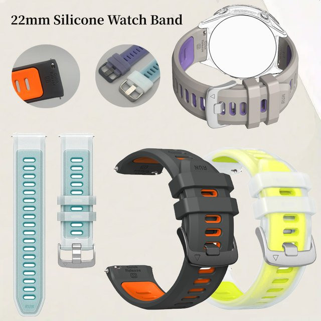 QCTOG Uhrenarmband Silikon, 22 mm, Unisex - Bild 1