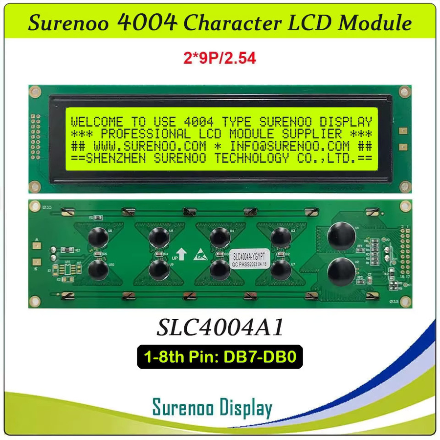 Surenoo LCD-Modul Anzeigebildschirm Panel LCM mit AIP31066 Controller in Grün - Bild 2