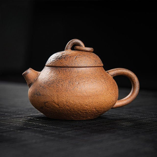 JIANGXINSHE Teekanne aus Keramik im japanischen Retro-Stil, Braun, 100 ml - Bild 1