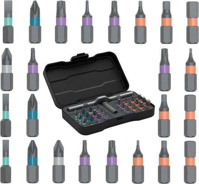 PINTUDY 24-in-1 Ratschenschraubendreher-Set mit magnetischen Präzisions-Bits für Heimwerker und Reparaturen - Bild 1